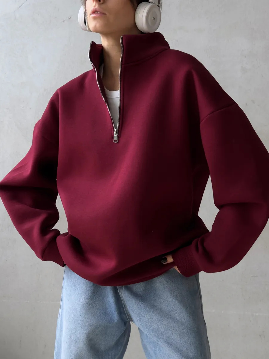 Streetwear Brand Of The Year - Amerikan Retro Yarım Fermuar Alfabe Yama