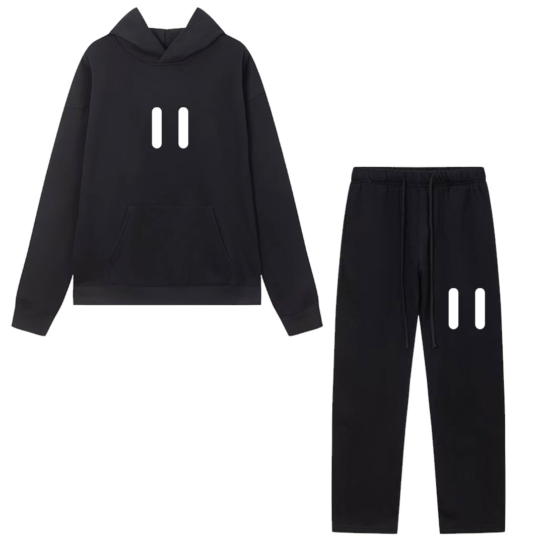 Quality Streetwear Brand - Klasik Marka Kapüşonlu Üst ve Eşofman