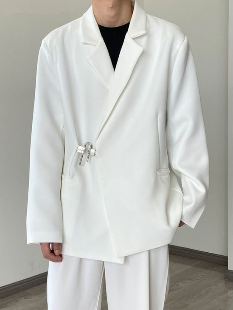 Erkek Beyaz Günlük Blazer Takı - Streetwear Brand Aesthetic incelemesi ve fiyatı