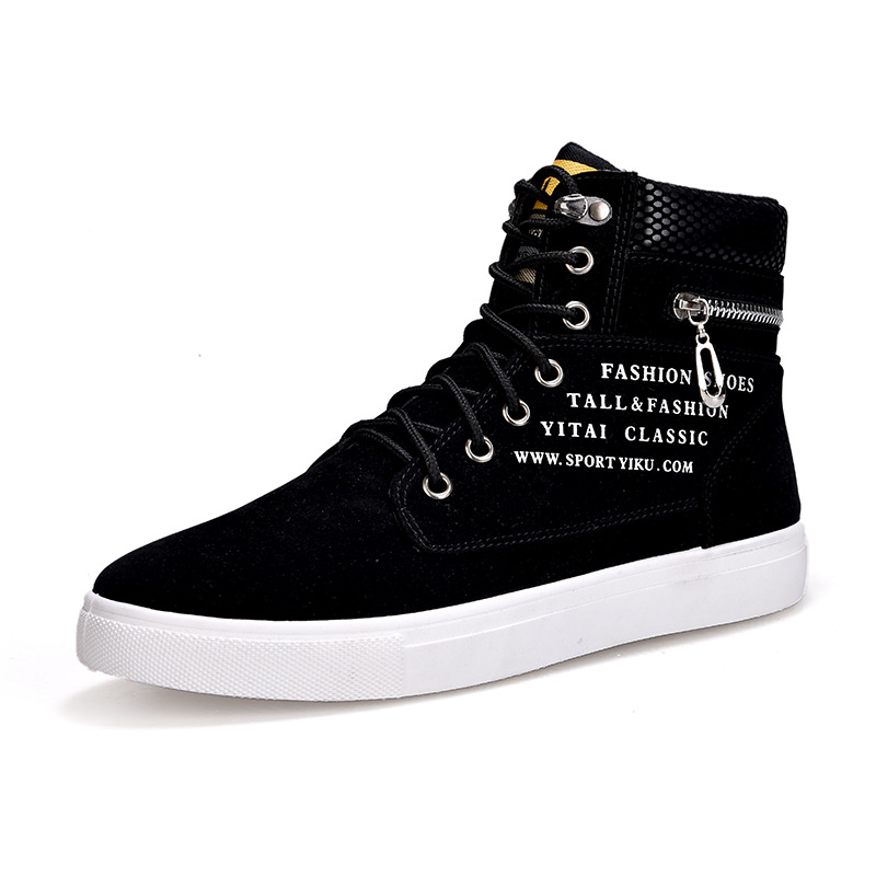 Erkek Siyah Yüksek Bilekli Spo - Streetwear Zipper incelemesi ve fiyatı